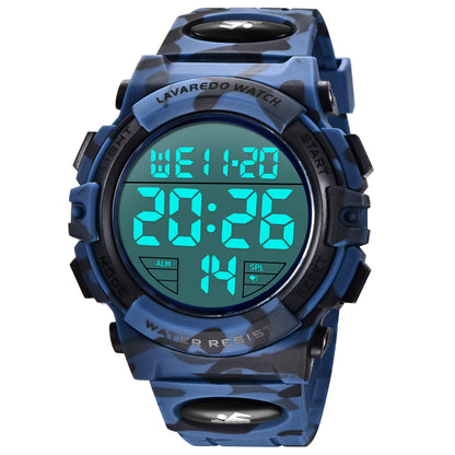 L LAVAREDO Mens Digital Watch Sports Military Watches Waterproof Outdoor Chronograph Wrist Watches for Men with LED Back Ligh/Alarm/Date