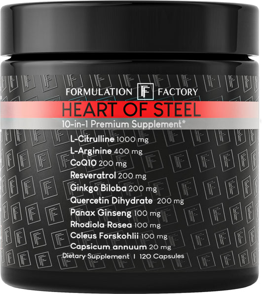 Heart of Steel — L-Citrulline, CoQ10 & Resveratrol Capsules | VitalDrive