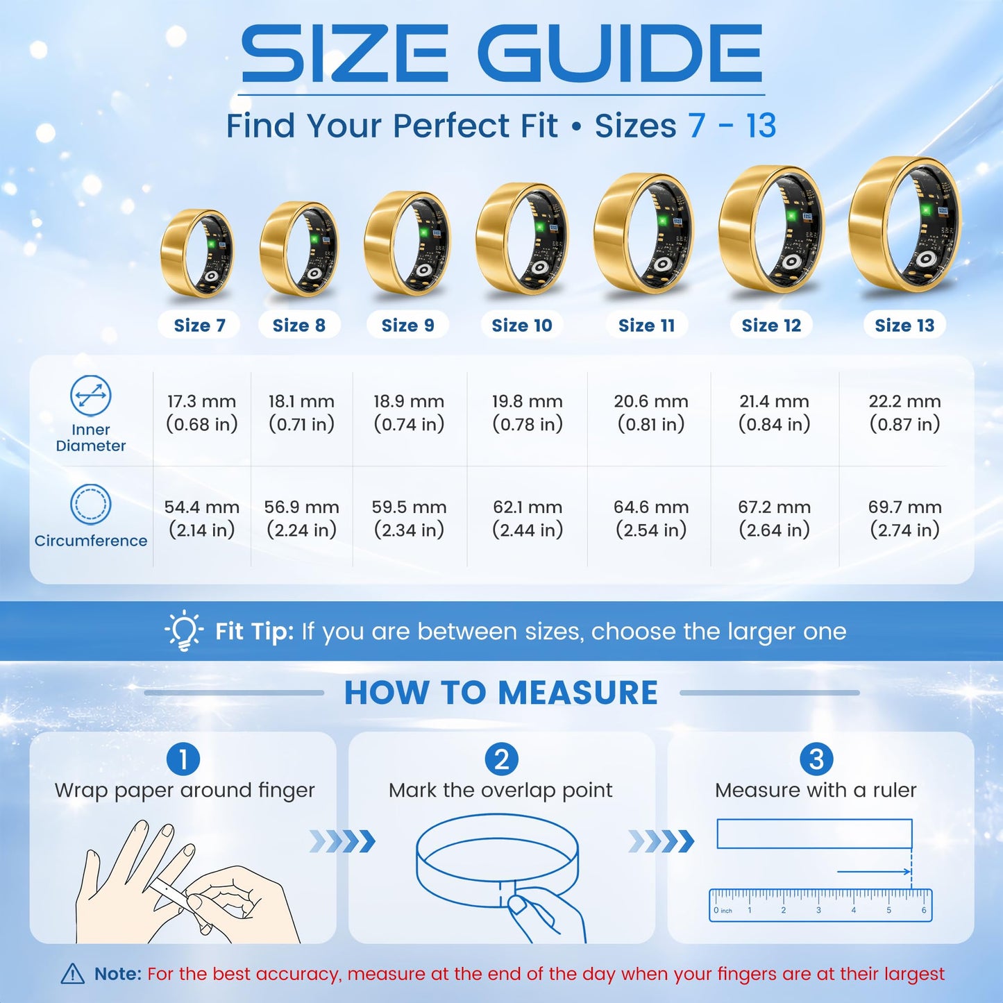 Smart Ring for Men & Women, Fitness Tracker, Sleep, Heart Rate, SpO2 | No subscription app, iOS & Android compatible, IP68 waterproof, sleep and naps, activity, women's health, family care.