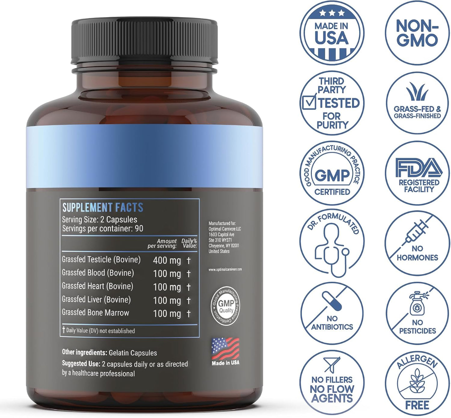 Beef Organ Supplement for Women | Supports Hormone Balance | Ovary, Uterus & Reproductive Nourishment + Liver, Kidney & Heart for Cycle Harmony, Mood Ease & Feminine Energy | 90 Day Supply