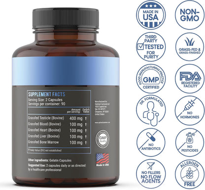 Beef Organ Supplement for Women | Supports Hormone Balance | Ovary, Uterus & Reproductive Nourishment + Liver, Kidney & Heart for Cycle Harmony, Mood Ease & Feminine Energy | 90 Day Supply