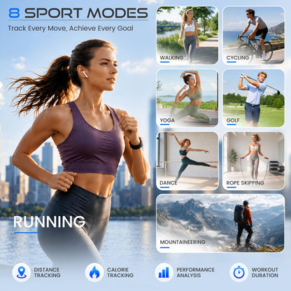 Smart Ring for Men & Women, Fitness Tracker, Sleep, Heart Rate, SpO2 | No subscription app, iOS & Android compatible, IP68 waterproof, sleep and naps, activity, women's health, family care.