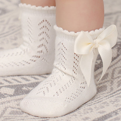 Bowknot Baby Girls Cotton Socks For Children Princess Socks For Newborn Baby Clothing In Modern Style