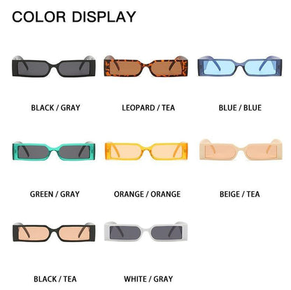 90’s Fashion Narrow Rectangular Vintage Style Sunglasses For Women & Men New Retro Style Sun Glasses For Women New Eyeglasses In Different Shades Eyewear