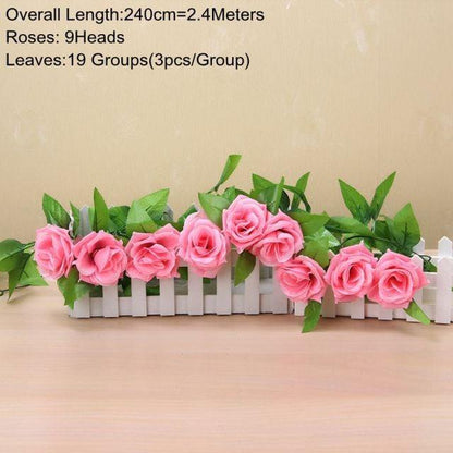 90cm Artificial Green Hanging Ivy Leaves Radish Seaweed Grape Fake Flowers Vine Home Garden Wall Party Decoration Fake Hanging Fake Ivy Vine for Wall House Room Indoor Outdoor Decoration