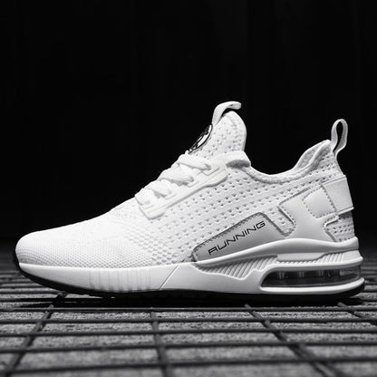 Womens Light Weight Running Sneakers Air Sole Breathable High Quality Sport Women Mesh Running Casual Slip On Flats Comfortable Walking Air Cushion Sneakers