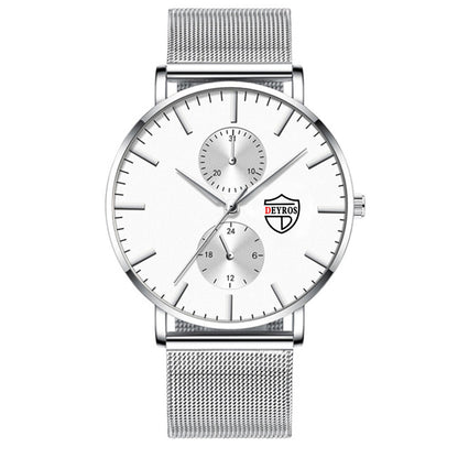 Black 3Bar Watch Men Women'S Watches Ladies Watch With Crystals  Fashion Stainless Steel Band Comfortable Wristwatch