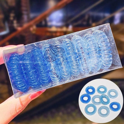9pcs/set Telephone Colorful Hair Ties Woman Elastic Hairband Ponytail Holders Hair Ropes Wires Scrunchies Elastic Hair Bands Kid Ponytail Holder Tie Gum Hair Accessories