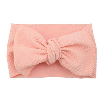 Big Bow Knot Solid Elastic Hairband Headband Stretch Turban Head Wrap Headwear