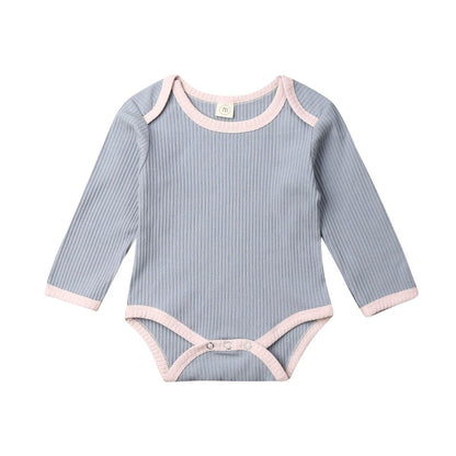 Fashion Newborn Baby Boy Girl Romper Jumpsuit Outfits Knitted Cotton Clothes For Babies In Classic Style