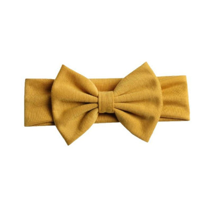 Cotton Elastic Newborn Baby Girls Solid Color Headband Bowknot Hair Band Children Infant Headband Bow for kids
