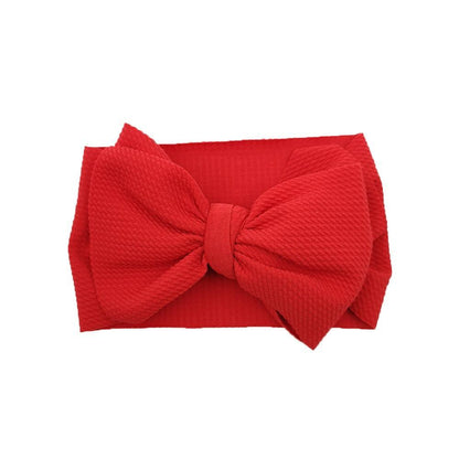 Baby Girls Headband Toddler Big Bow Hairband Cute Solid Stretch Turban For Baby Girls