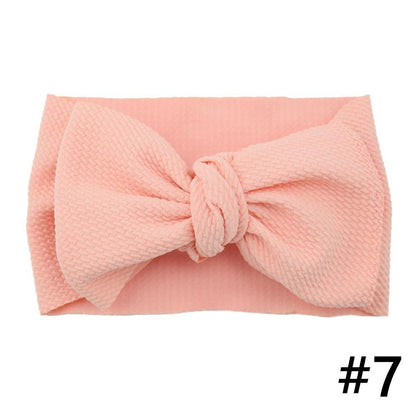 Baby Girls Headband Big Bow Hair Band Kids Adjustable Head Wrap Turban Infant Hair Accessories
