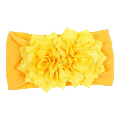 Cute 1PCS Baby Girls Lotus Flower Nylon Headband Knot Elastic Newborn Toddler Headwraps Kids Hair Accessories Gifts