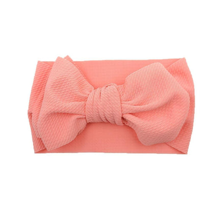 Baby Girls Headband Toddler Big Bow Hairband Cute Solid Stretch Turban For Baby Girls