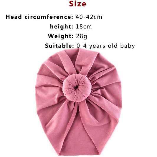 Infant Baby Headbands Solid Cotton Knot Turban Headband For Girls Beanie Hat Headwear For Girls