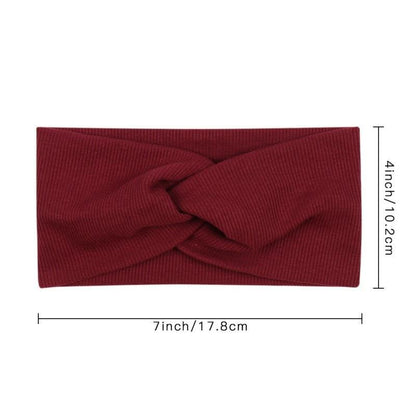 Baby Solid Cross Knitted Headband For Girls Women Kids Twisted Elastic Hairband Turban