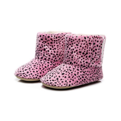 Cute Baby Infants Shoes Dot Knitting Boots Casual Non-slip Soft Soled Walking Shoes