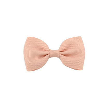 Colorful Mini Bow Tie Hair Clip Small Sweet Solid Ribbon Bow Safety Hair Clips Hairpins Baby Girl Hair Accessories