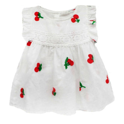 Summer Baby Frill Sleeve Newborn Infant Dresses Cotton Pineapple Sleeveless Toddler Dresses For Girls