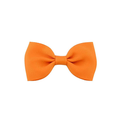 Colorful Mini Bow Tie Hair Clip Small Sweet Solid Ribbon Bow Safety Hair Clips Hairpins Baby Girl Hair Accessories