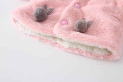 Princess Baby Girls Winter Thick Bownot Cloak Coat Flower for Childre With Flowers