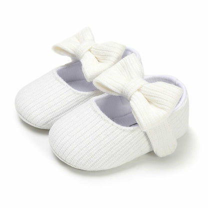Baby Newborn Infant First Walker Leather Soft Sole Princess Bowknot Shoes Elegant Style Perfect Gift For Baby Girl