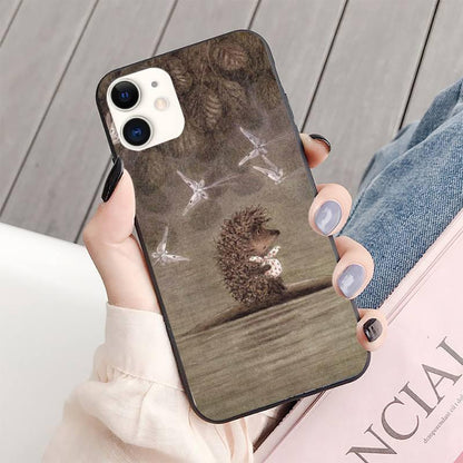 Bright Hedgehog In The Fog Phone Case For Iphone 13 8 7 6 6s Plus X 5s Se 2020 Xr 11 12 Mini Pro Xs Max Screen Protector soft Flexible Silicone Gel Rubber Bumper Cover
