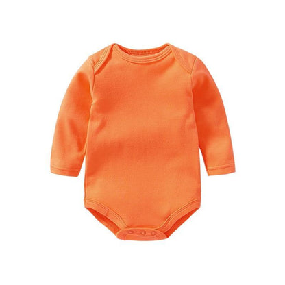Classic Modern Solid Color Boy Girls Romper Newborn Long Sleeve Cotton Jumpsuit Tops For Girls and Boys Baby