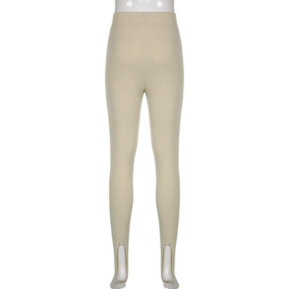 Elegant High Waist Cotton Fitness Basic Pants Casual Spring New Female Skinny Leggings Women Seamless Fitness Leggings Women Seamless Push Up Leggings Workout Pants Breathable Pants