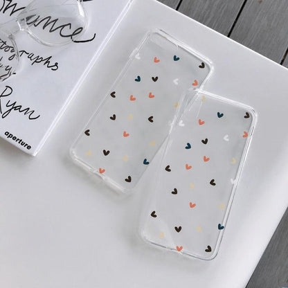 Cute Hearts Pattern Slim Thin Soft Shockproof Silicone Protective Case Case For Iphone 11 Case Cover Silicone Soft Cover For Iphone 5 5s Se 2020 6s 7 8 Plus Xs 11 Pro Max X Xr