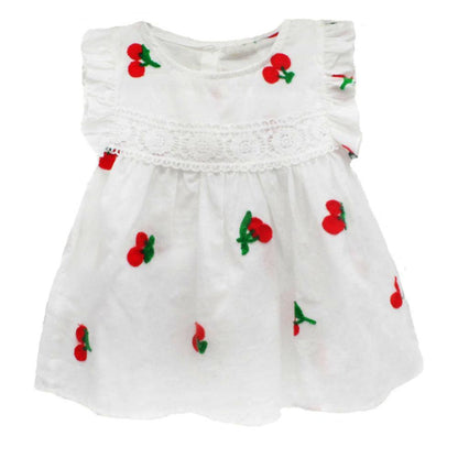 Summer Baby Frill Sleeve Newborn Infant Dresses Cotton Pineapple Sleeveless Toddler Dresses For Girls