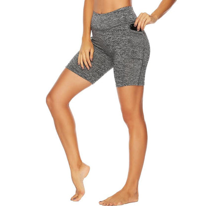 Casual Women's Yoga Pants Gym Fitness Sports Cropped Leggings Pocket Slim Pants Female Solid Color Women's Seamless Scrunch Legging Workout Leggings For Women Lift Tight Gym Yoga Home Pants