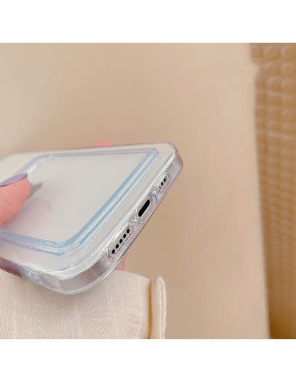 Transparent Mobile Phone Case For iPhone 11 12 13 14Mini case For iphone 11 Pro X XS Max XR 7 8 Plus SE Case Cover Soft Silicone Wallet Card Holder