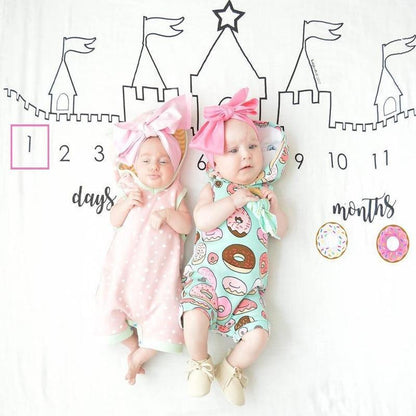 Newborn baby Monthly Growth  Blanket Photography Props Background Cloth For Baby