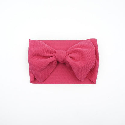 Baby Girls Headband Toddler Big Bow Hairband Cute Solid Stretch Turban For Baby Girls