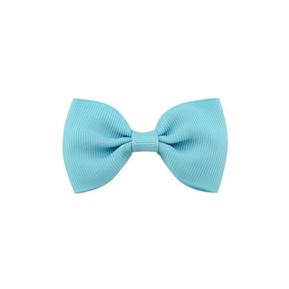 Colorful Mini Bow Tie Hair Clip Small Sweet Solid Ribbon Bow Safety Hair Clips Hairpins Baby Girl Hair Accessories