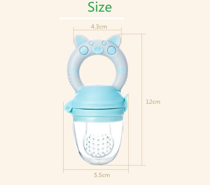 Silicone Baby Pacifier Feeder Cartoon Animal Infant Nipple Holder Newborn Fruit pacifier Tetine Silicona Nipple Bit