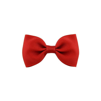 Colorful Mini Bow Tie Hair Clip Small Sweet Solid Ribbon Bow Safety Hair Clips Hairpins Baby Girl Hair Accessories