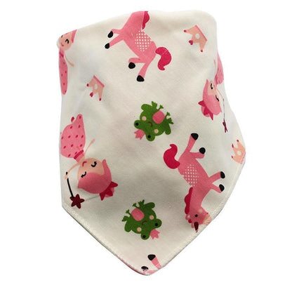 Baby Bibs Triangle Cotton Cartoon Child Bandana Dribble Bibs Newborn Slabber Absorbent Cloth For Baby and Kids