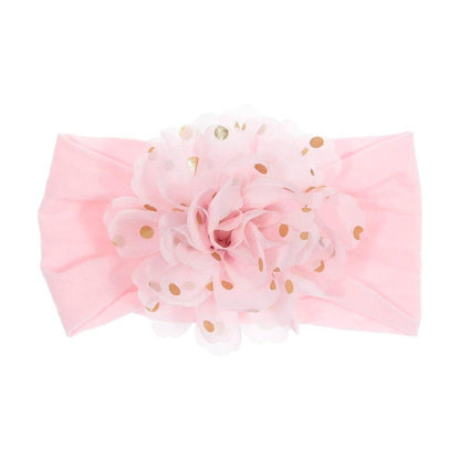 Cute 1PCS Baby Girls Lotus Flower Nylon Headband Knot Elastic Newborn Toddler Headwraps Kids Hair Accessories Gifts