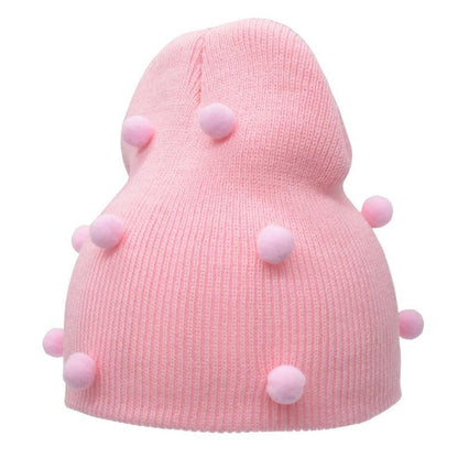 Baby Winter Autumn Warm Knit Hat For Girls Boys Solid Color For Baby and Kids