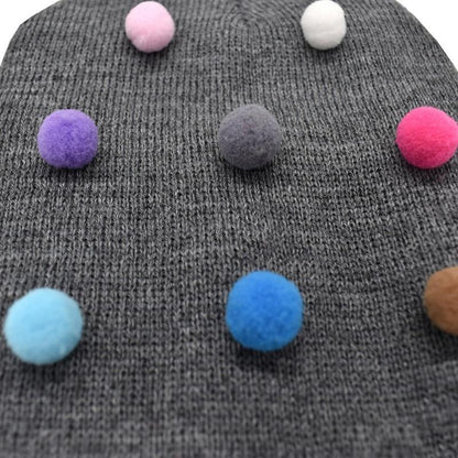 Baby Winter Autumn Warm Knit Hat For Girls Boys Solid Color For Baby and Kids