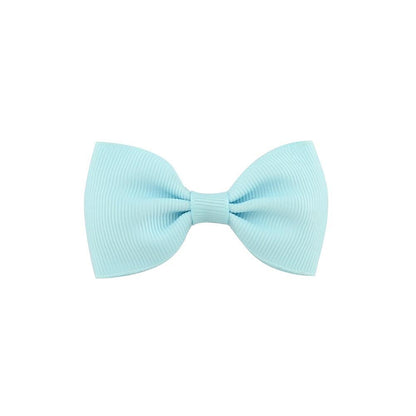 Colorful Mini Bow Tie Hair Clip Small Sweet Solid Ribbon Bow Safety Hair Clips Hairpins Baby Girl Hair Accessories