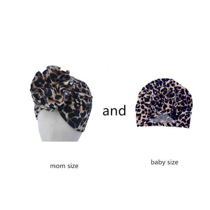 Luxury Mdoern Set 2PCS Baby and Mom Headbands Set Flower Bowknot Newborn Turban Cross-tied Mommy Headband Bow