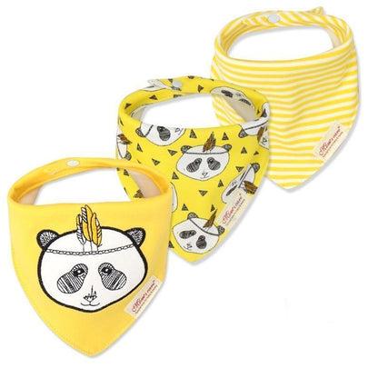 Moder 3PCS Baby Bibs Bandanna Lot Cotton Multi-style Triangle Cartoon For Infant Boys And Girls