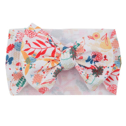 Luxury Mdoern Big Baby Kids Bows Headband Girls Floral Headwrap Elastic Hair Accessories Toddler Knotted for Girls
