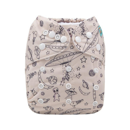 Baby One Size Fits All Reusable Baby Cloth Diaper with  Microfiber Insert Diaper For Baby Boys and Baby Girls In Modern New Printed Design