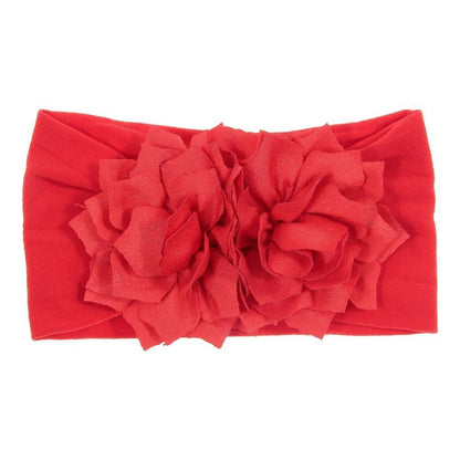 Cute 1PCS Baby Girls Lotus Flower Nylon Headband Knot Elastic Newborn Toddler Headwraps Kids Hair Accessories Gifts
