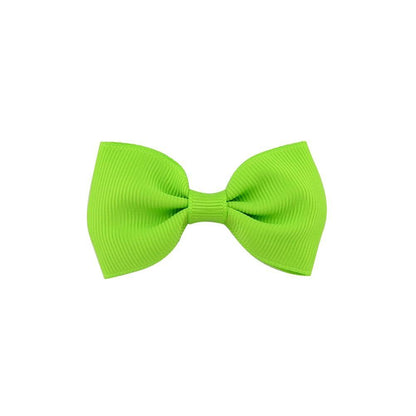 Colorful Mini Bow Tie Hair Clip Small Sweet Solid Ribbon Bow Safety Hair Clips Hairpins Baby Girl Hair Accessories